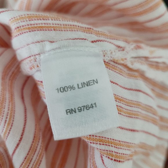 J. Jill Love Linen Striped Button-Front Tunic Top - Picture 6 of 6